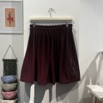 Sukně do pasu vyšívaná – vínová - čtvrtý obrázek z galerie