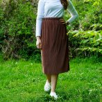 Sukně plisovaná – cihlová - další pohled