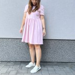 Šaty s volánem – starorůžová