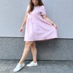 Šaty s volánem – starorůžová - další pohled