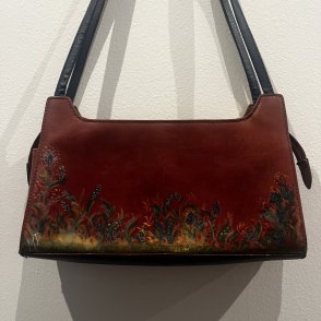 Kožená kabelka – Modrá - první obrázek z galerie
